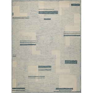 Nicada Hand-Tufted New Zealand Wool Blue/Ivory 8'x10' Area Rug
