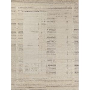 Oslo Hand-Knotted Ghazni Wool Silver/Ivory 9'x12' Area Rug