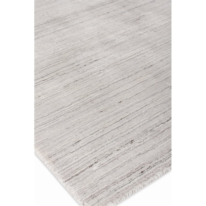 Palazzo Handloomed Wool/Bamboo Silk Silver 10'x14' Area Rug