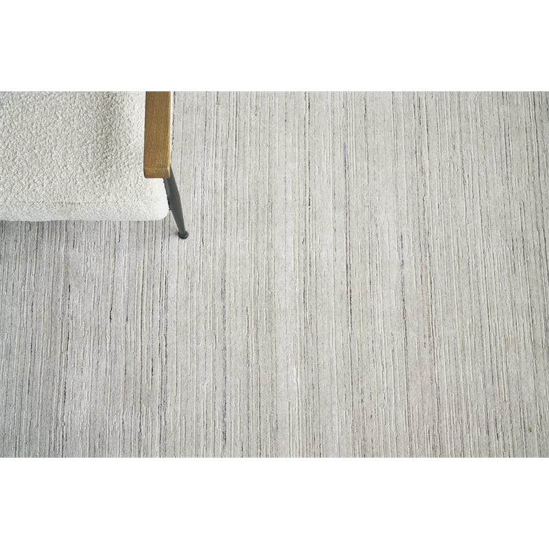 Palazzo Handloomed Wool/Bamboo Silk Silver 10'x14' Area Rug