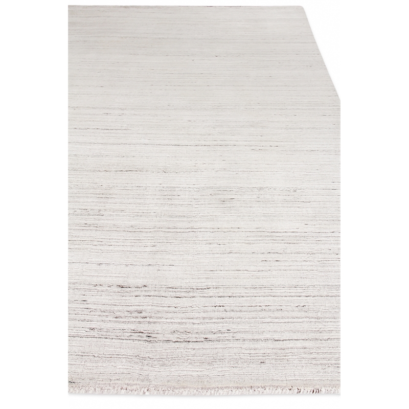 Palazzo Handloomed Wool/Bamboo Silk Silver 2'x3' Area Rug