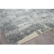 Papyrus Handloomed Wool/Bamboo Silk Gray 2'x3' Area Rug