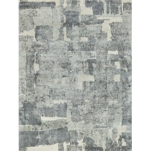 Papyrus Handloomed Wool/Bamboo Silk Gray 6'x9' Area Rug