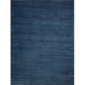 Pavia Modern Handloomed Silky Nylon Navy 6'x9' Area Rug