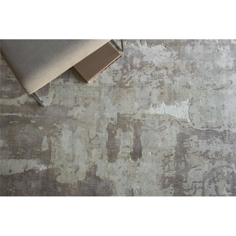 Papyrus Handloomed Wool/Bamboo Silk Beige 9'x12' Area Rug