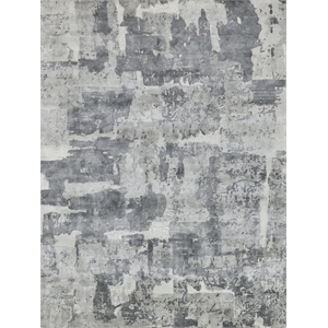Papyrus Handloomed Wool/Bamboo Silk Gray 2'x3' Area Rug