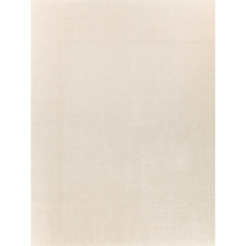 Pearl Handloomed Bamboo Silk Ivory 10'x14' Area Rug