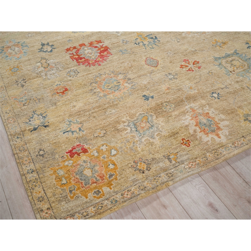 Oxford Hand-Knotted Ghazni Wool Camel 6'x9' Area Rug