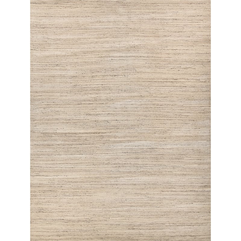 Palazzo Handloomed Wool/Bamboo Silk Light Gray/Beige 12'x15' Area Rug
