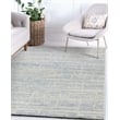 Park City Hand-Tufted New Zealand Wool Blue/Ivory 9'x12' Area Rug