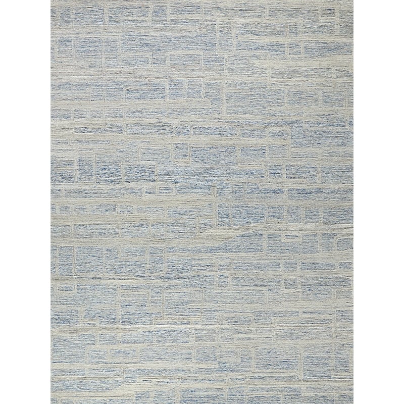 Park City Hand-Tufted New Zealand Wool Blue/Ivory 9'x12' Area Rug