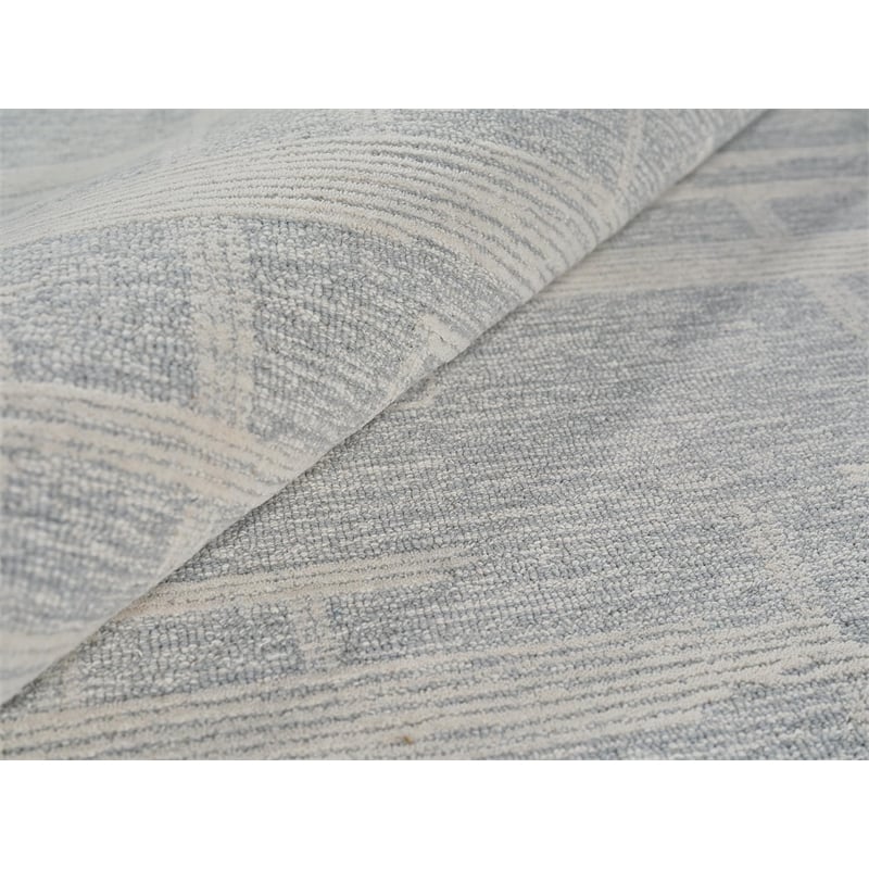 Park City Hand-Tufted New Zealand Wool Light Gray/Ivory 9'x12' Area Rug