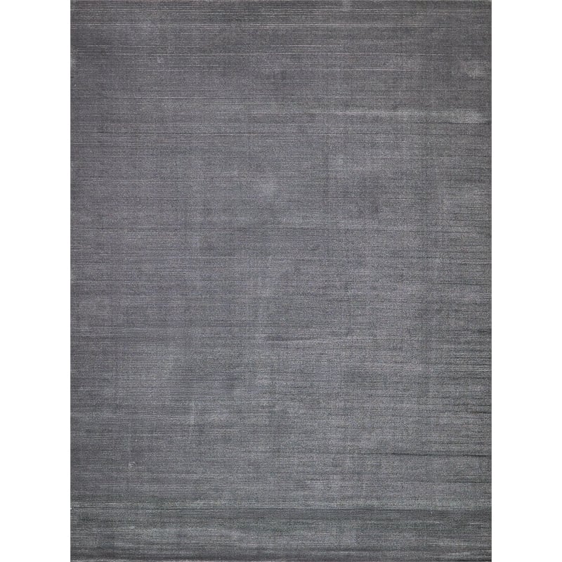 Pavia Modern Handloomed Silky Nylon Gray 10'x14' Area Rug