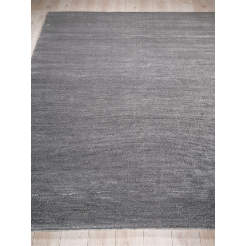 Pavia Modern Handloomed Silky Nylon Gray 15'x15' Square Area Rug