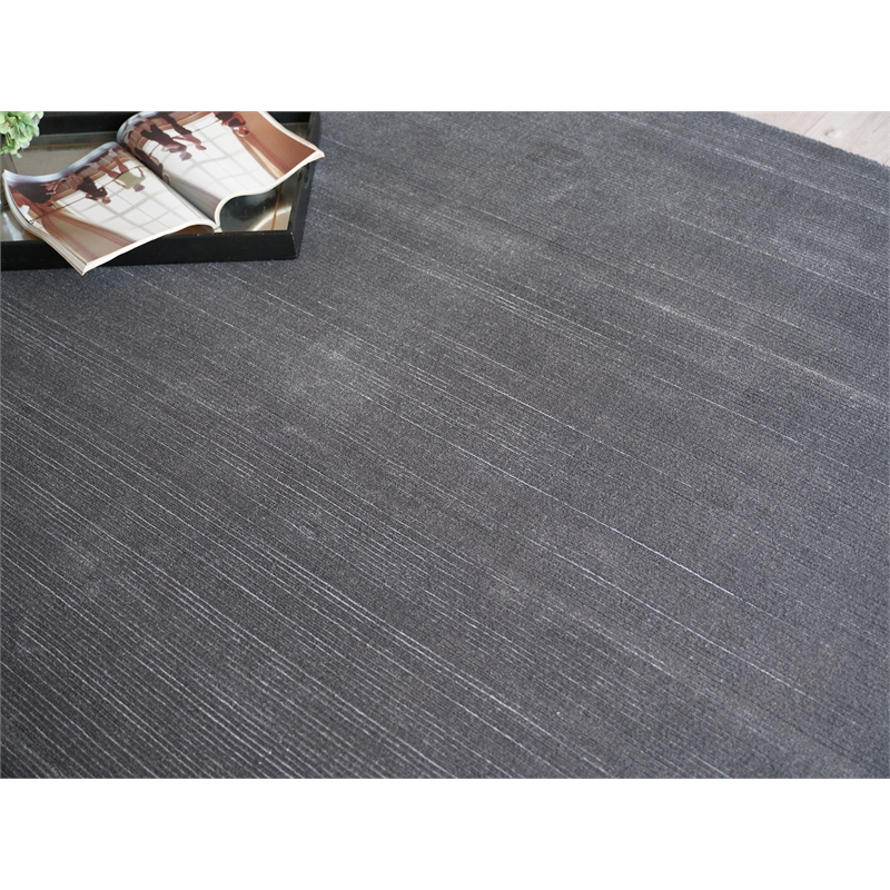 Pavia Modern Handloomed Silky Nylon Gray 15'x15' Square Area Rug