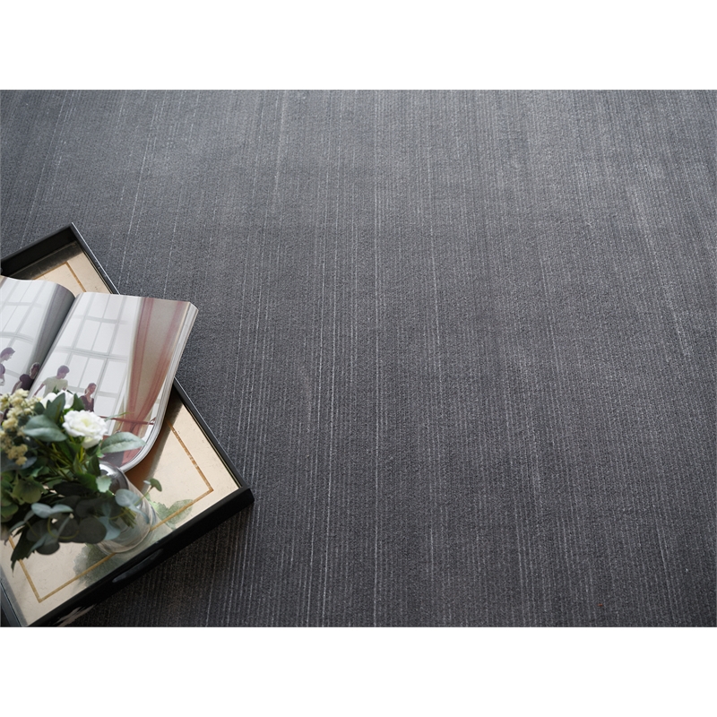 Pavia Modern Handloomed Silky Nylon Gray 15'x15' Square Area Rug