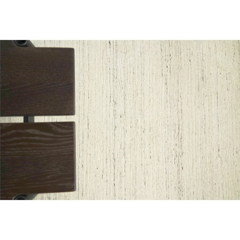 Palazzo Handloomed Wool/Bamboo Silk Light Gray/Gray 6'x9' Area Rug