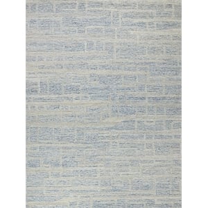 Park City Hand-Tufted New Zealand Wool Blue/Ivory 5'x8' Area Rug
