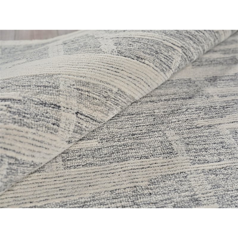 Park City Hand-Tufted New Zealand Wool Gray/Ivory 6'x9' Area Rug