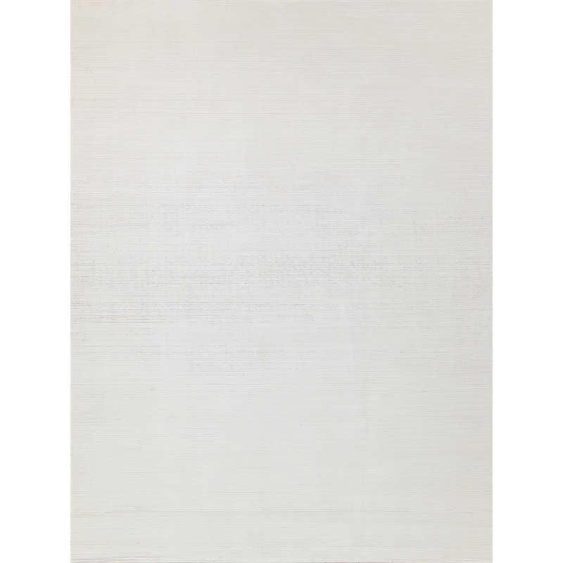 Pavia Modern Handloomed Silky Nylon White 4'x6' Area Rug