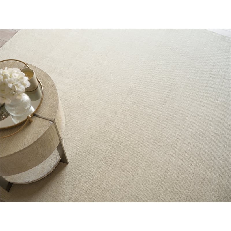 Pavia Modern Handloomed Silky Nylon Beige 8'x10' Area Rug
