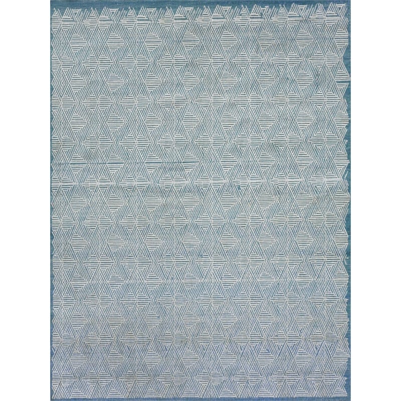 Pavilion Flatweave Wool/Polyester Blue/Silver 11'6