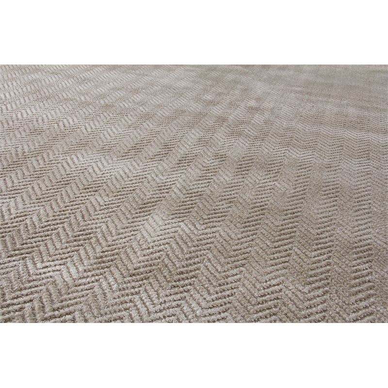 Pavo Handloomed Tencel Light Silver 12'x15' Area Rug
