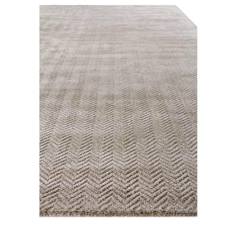 Pavo Handloomed Tencel Light Silver 14'x18' Area Rug