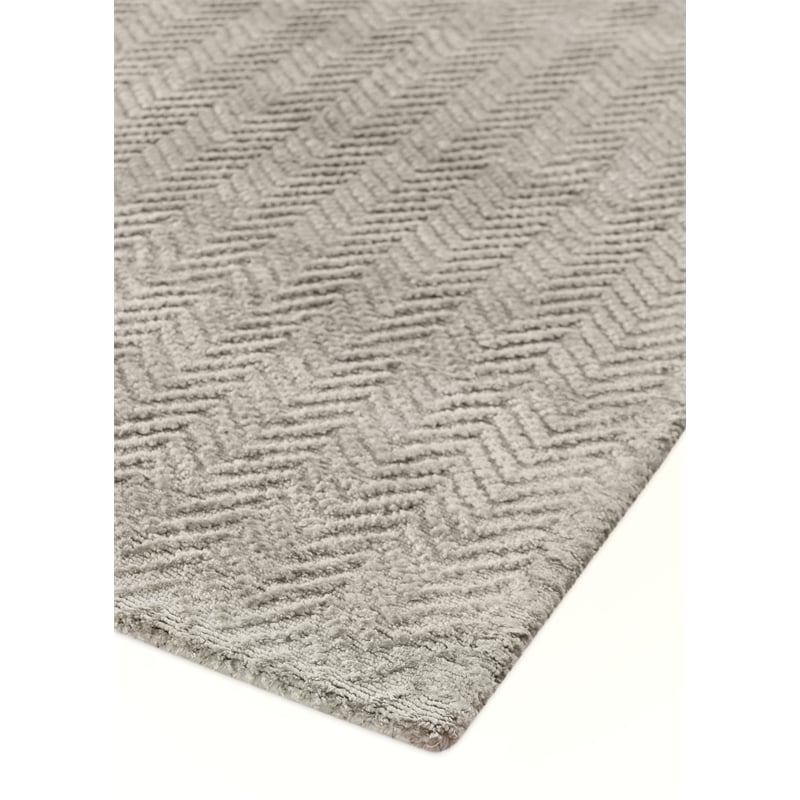 Pavo Handloomed Tencel Light Silver 8'x10' Area Rug