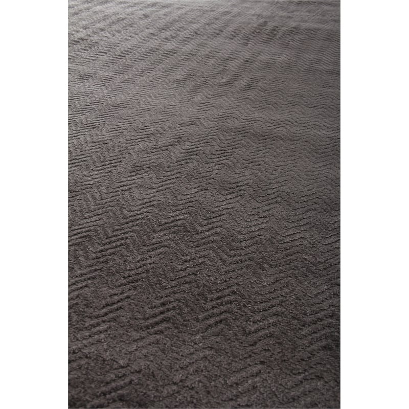 Pavo Handloomed Tencel Dark Gray 12'x15' Area Rug