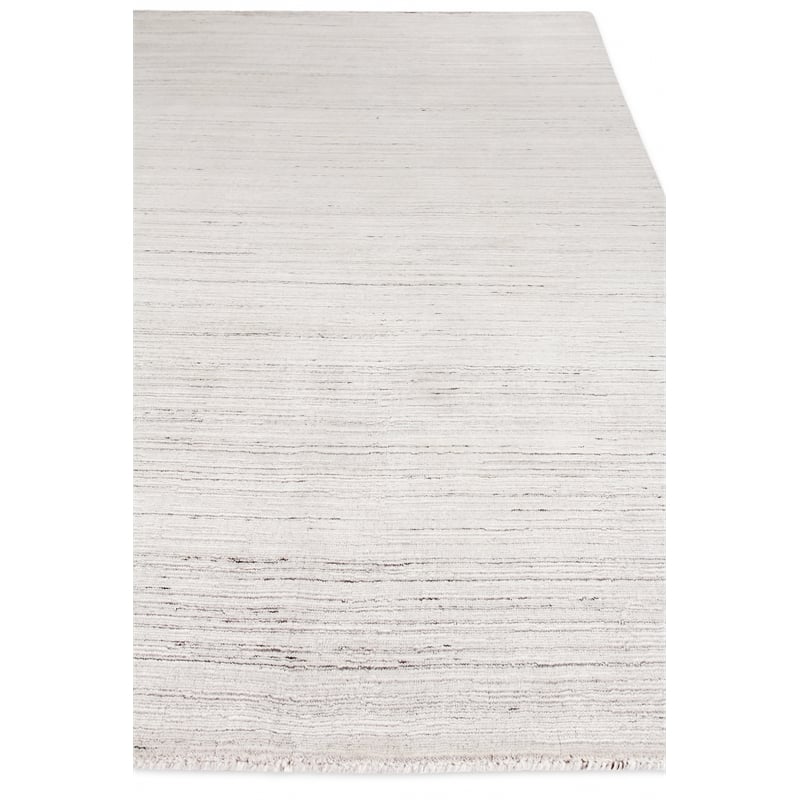 Palazzo Handloomed Wool/Bamboo Silk Silver 8'x10' Area Rug
