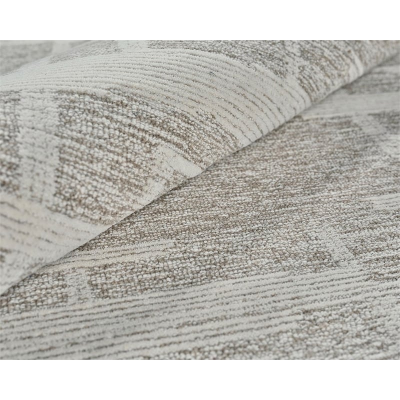 Park City Hand-Tufted New Zealand Wool Beige/Ivory 5'x8' Area Rug