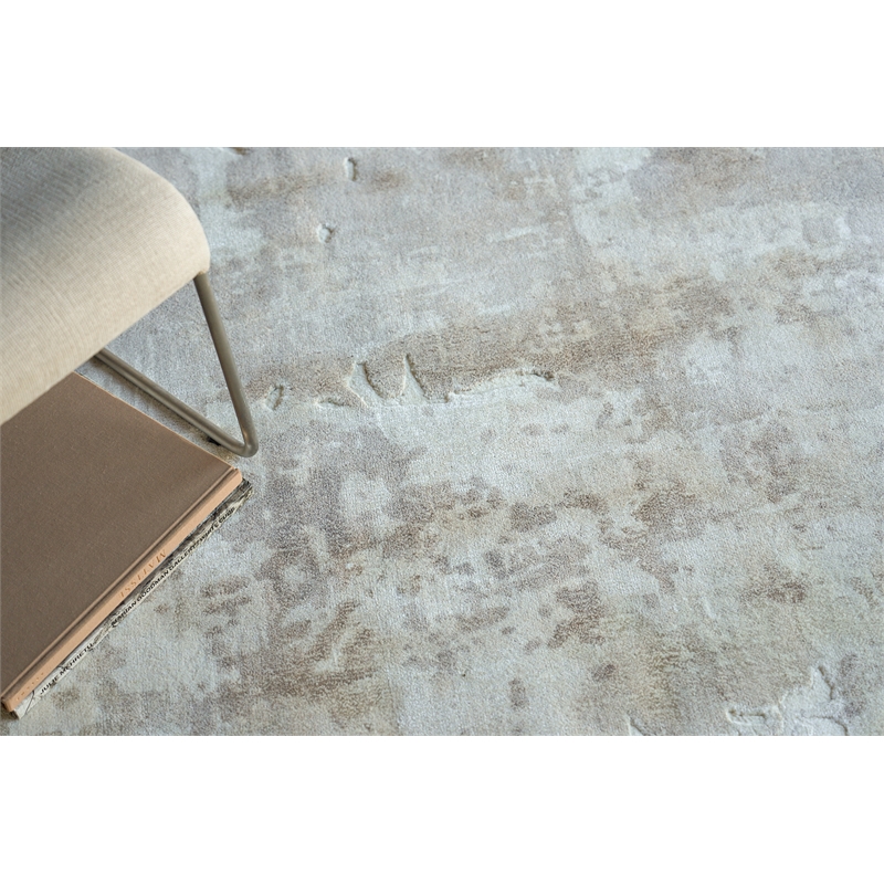 Papyrus Handloomed Wool/Bamboo Silk Beige 4'x6' Area Rug