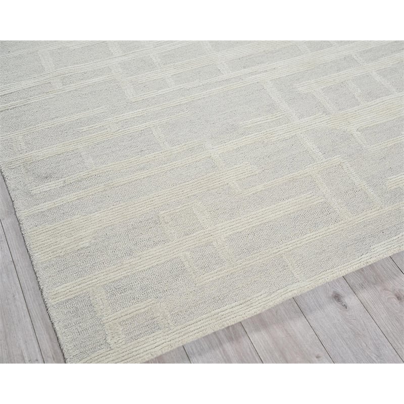 Park City Hand-Tufted New Zealand Wool Silver/Ivory 12'x15' Area Rug