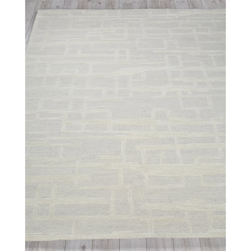 Park City Hand-Tufted New Zealand Wool Silver/Ivory 12'x15' Area Rug