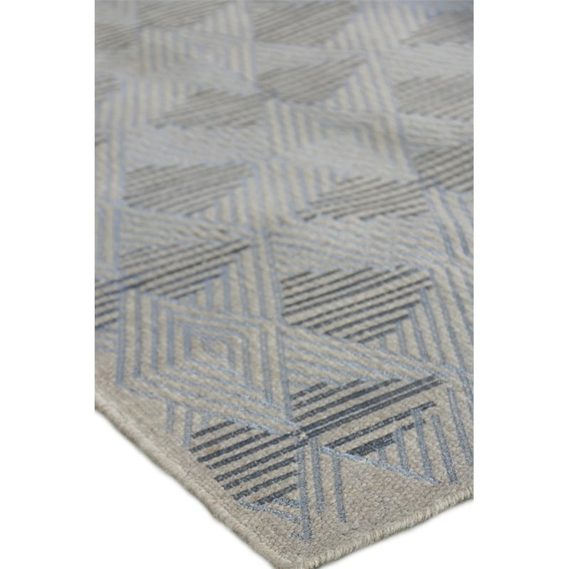 Pavilion Flatweave Wool/Polyester Ivory/Gray 10'x14' Area Rug