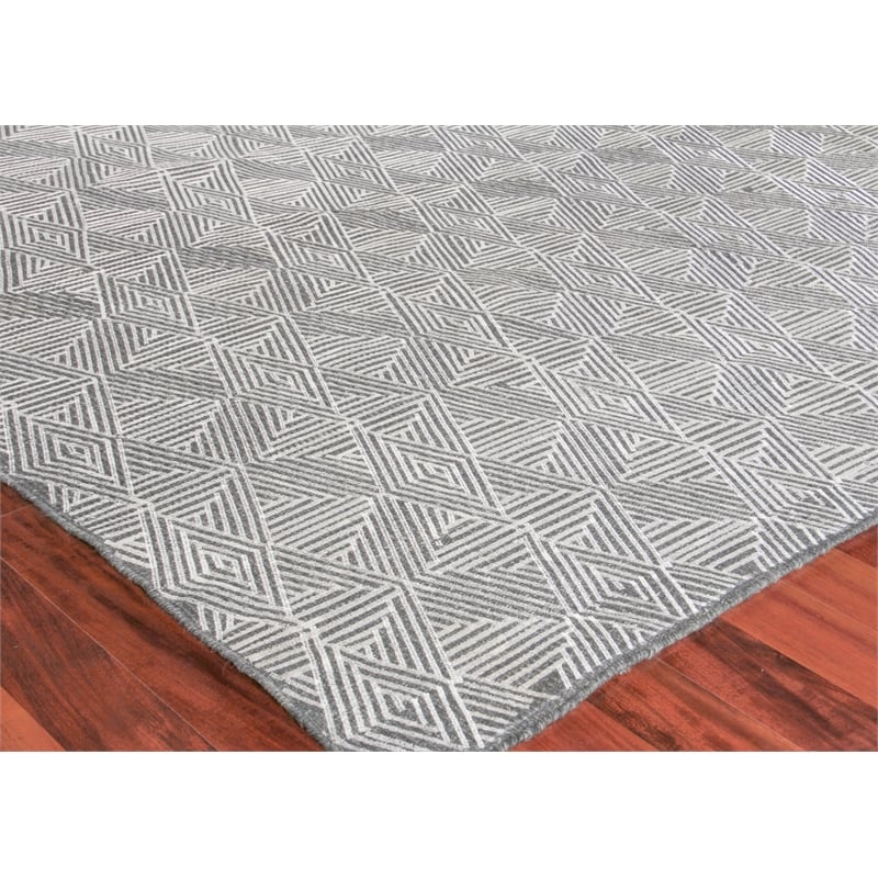 Pavilion Flatweave Wool/Polyester Charcoal 8'x10' Area Rug