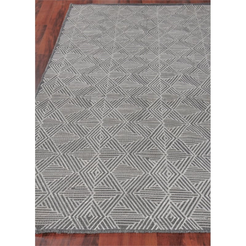 Pavilion Flatweave Wool/Polyester Charcoal 8'x10' Area Rug