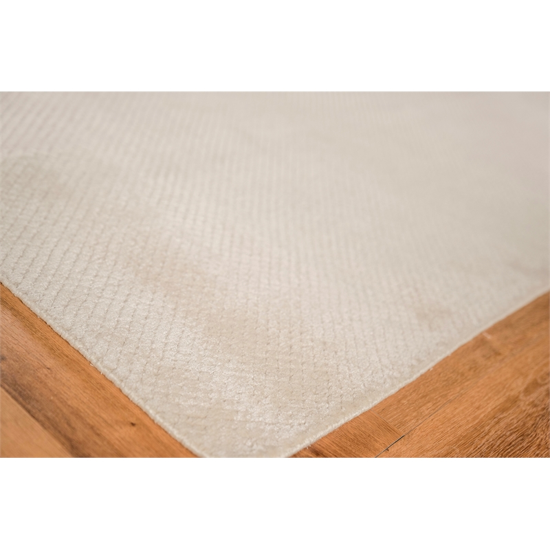 Pearl Handloomed Bamboo Silk Ivory 9'x12' Area Rug