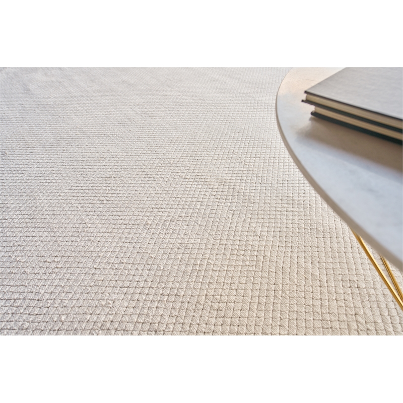 Pearl Handloomed Bamboo Silk Ivory 9'x12' Area Rug
