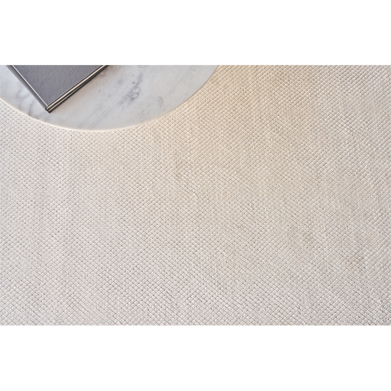 Pearl Handloomed Bamboo Silk Ivory 9'x12' Area Rug