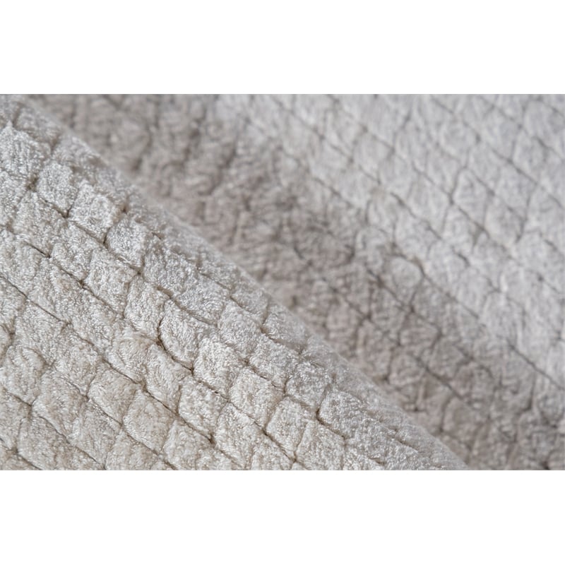 Pearl Handloomed Bamboo Silk Silver 12'x15' Area Rug