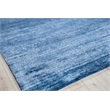 Plush Hand-Knotted Bamboo Silk/Wool Navy 2'x3' Area Rug