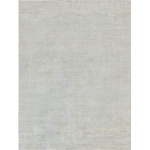 Plush Hand-Knotted Bamboo Silk/Wool White 8'x10' Area Rug
