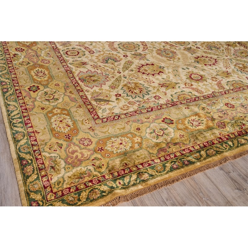 Polonaise Hand-Knotted New Zealand Wool Cream 14'x18' Area Rug