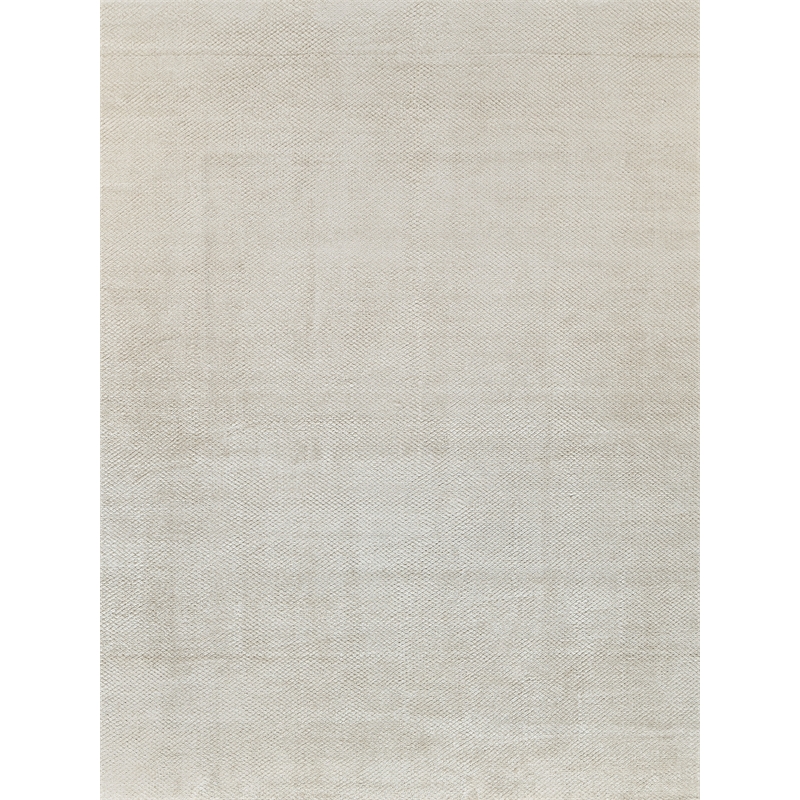 Pearl Handloomed Bamboo Silk Beige 2'x3' Area Rug