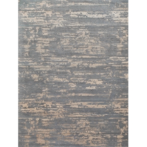 Platinum Hand-Knotted Wool/Nettle Gray/Beige 8'x10' Area Rug