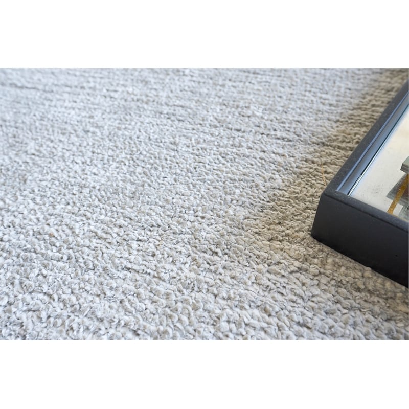 Plush Hand-Knotted Bamboo Silk/Mohair Chrome 10'x14' Area Rug