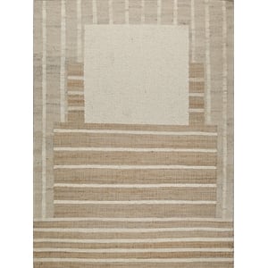 Pompano Flatweave Wool/Jute Ivory/Beige 8'x10' Area Rug