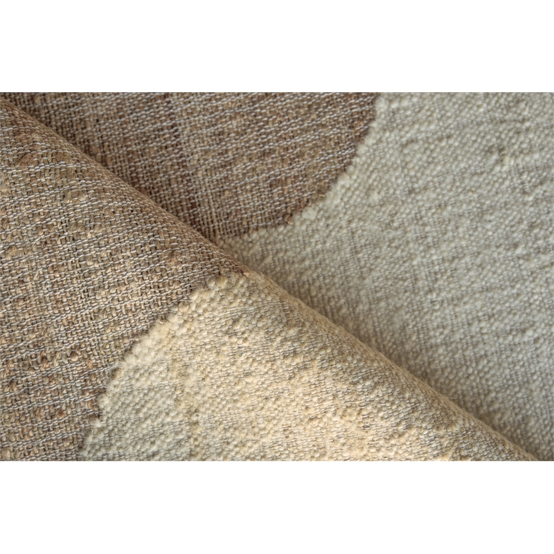 Pompano Flatweave Wool/Jute Ivory/Beige 10'x14' Area Rug